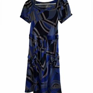 Elie Tahari 100% Silk Dress Size S  Pockets💎 Chic Colorful Party Cocktail